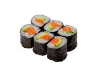 SAKE AVOCADO MAKI Lachs mit Avocado 