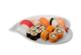 SOLO Variationen für 1 Person 5 Nigiri, 6 Maki, 4 Inside-Out