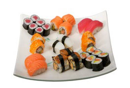 DUETT Variationen für 2 Personen 6 Nigiri, 12 Maki, 4 Inside-Out, 6 Special-Rolls 