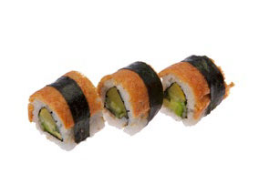 FOUR-SEASON ROLL Gurke, Avocado und Rettich im Tofu-Mantel