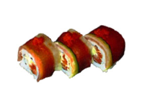 MAGURONO ROYAL ROLL Inside-Out mit Spicy Tuna und Gurke im Thunfisch-Gurken-Mantel 